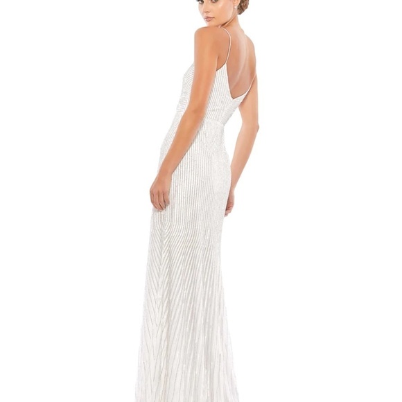 Mac Duggal 10817 NWOT SEQUIN SPAGHETTI STRAP GOWN - Picture 3 of 7